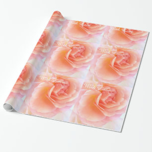 Papel De Regalo Rosa romántico con amor