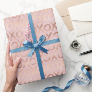 Papel De Regalo Rosa Rubor Oro Rosa XOXO