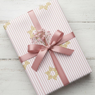 Papel De Regalo Rosa Simchat Bat Brit Bat Bebé Judía Niña