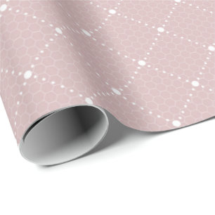 Papel De Regalo Rosa Skinny Pastel Delicate Lace Blanco Elegante