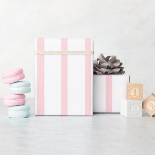 Papel de Regalo Rosa y Blanco a Rayas Cuadrado