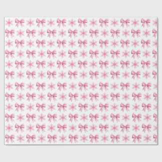 Papel de regalo rosa y blanco enrollado y lindo