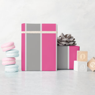Papel de regalo rosa y plata