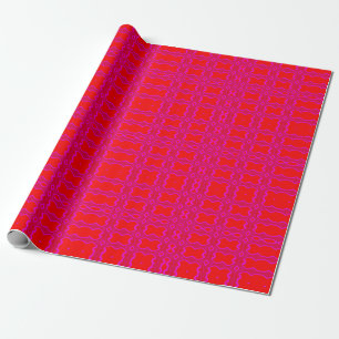 Papel De Regalo Rosa y retro rojo modelados
