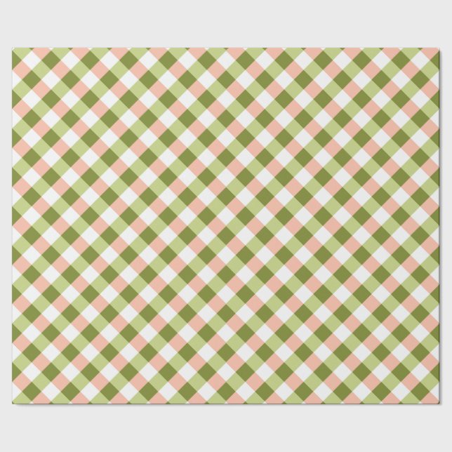 Papel De Regalo Rosa y Verde (Costura)