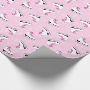 Papel De Regalo Rosado modelo del patinaje artístico