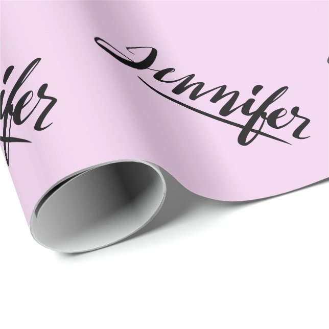 Papel de regalo rosado personalizado para el (Esquina del rollo)