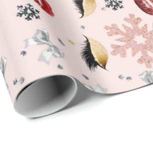 Papel De Regalo Rosado Rosa Belleza Maquillaje Femenino Fiesta Nav