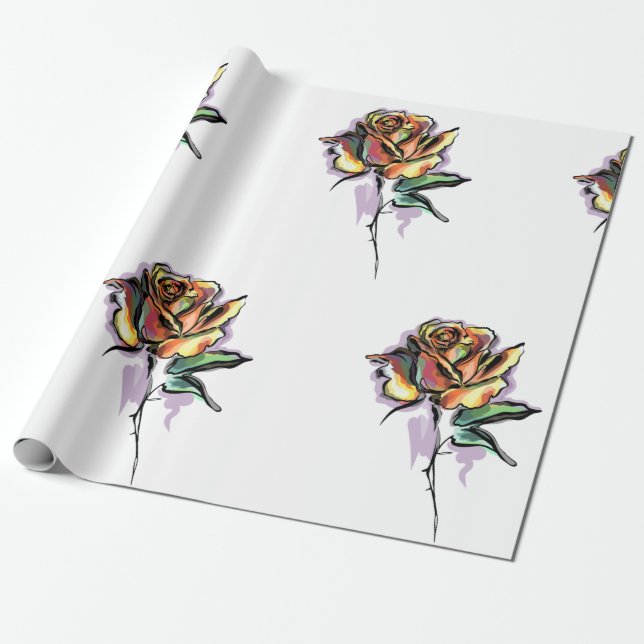 Papel De Regalo Rosas (Desenrollado)