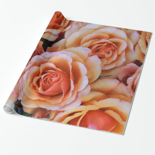Papel De Regalo Rosas abstractos Jardín Elegante Alarma Floral