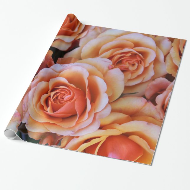 Papel De Regalo Rosas abstractos Jardín Elegante Alarma Floral (Desenrollado)
