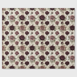 Papel De Regalo Rosas Antiguas