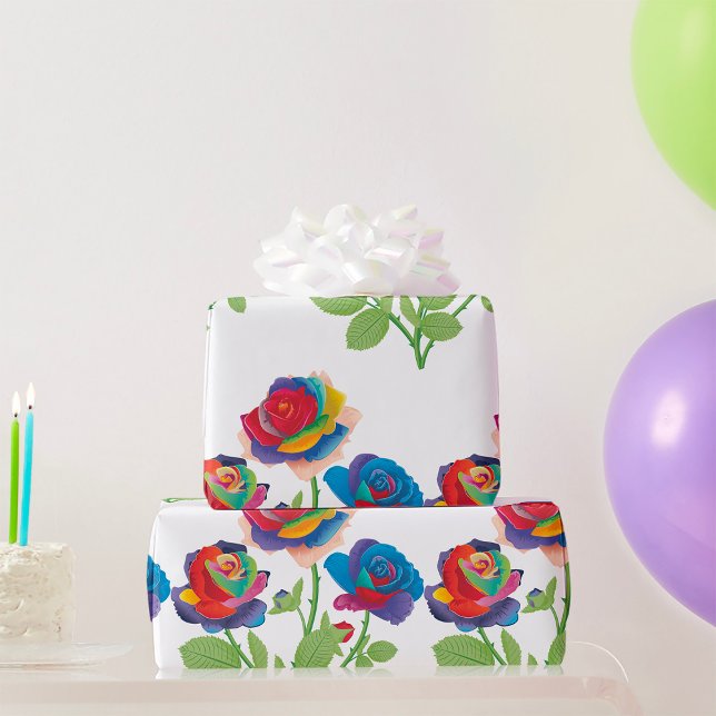 Papel De Regalo Rosas Arcoíris (Subido por el creador)