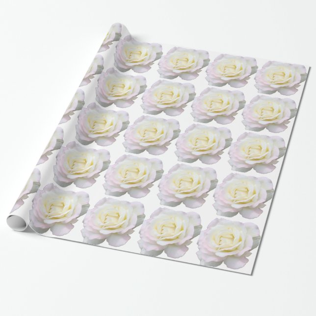 Papel De Regalo Rosas blancas (Desenrollado)