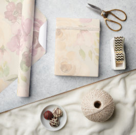 Papel De Regalo Rosas bohemios de Rubor Boda acuarela floral