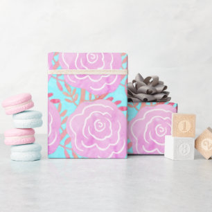 Papel De Regalo Rosas brillantes y coloridos