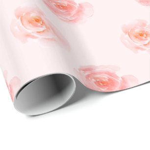 Papel De Regalo Rosas de acuarela rosa de Rubor