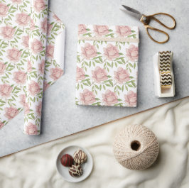 Papel De Regalo Rosas de acuarela violeta elegante rubor