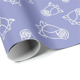 Papel De Regalo Rosas de boda elegantes diseño simple sin fisuras