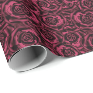 Papel De Regalo Rosas de Borgoña