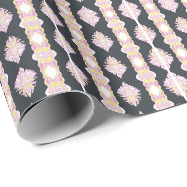 Papel de regalo Rosas de carbón (Esquina del rollo)