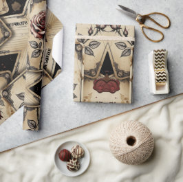 Papel De Regalo Rosas de ciruela Steampunk mecánico