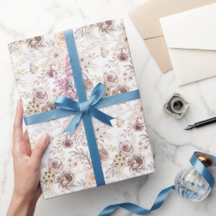 Papel De Regalo Rosas de color de agua pastel