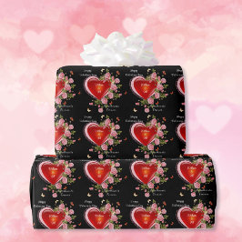 Papel De Regalo Rosas de el día de San Valentín Corazones Añadir n