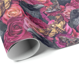 Papel De Regalo Rosas de Hawk Moth Gothic Raven