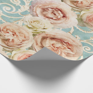 Papel De Regalo Rosas de Heirloom con Damask
