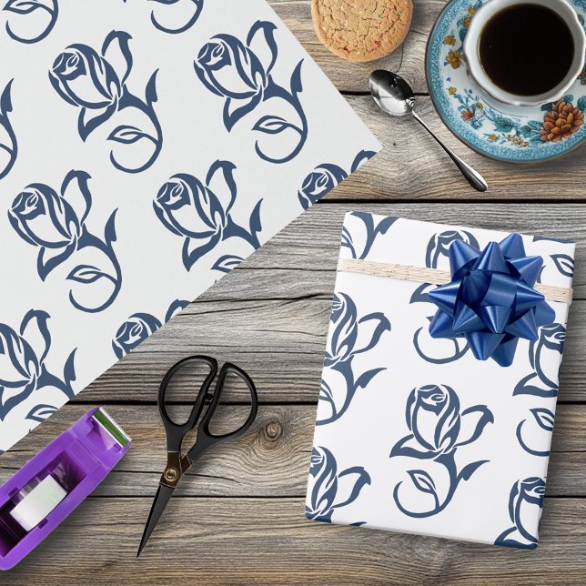 Papel De Regalo Rosas de Regency Blue (Subido por el creador)