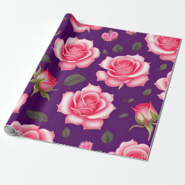 Papel De Regalo Rosas Día de San Valentín de patrones sin soldadur
