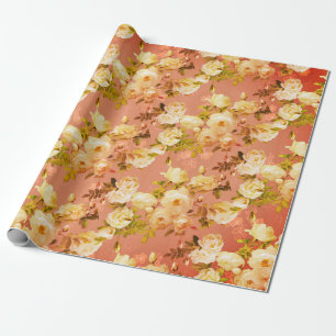 Papel De Regalo Rosas dulces en rojo
