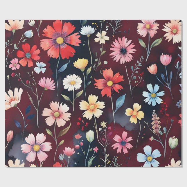 Papel De Regalo Rosas en Flor (Superficie plana)