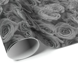 Papel De Regalo Rosas grises, foto floral gris