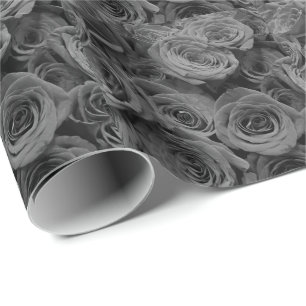 Papel De Regalo Rosas grises, foto floral gris