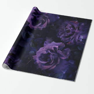 Papel De Regalo Rosas Purple Moody
