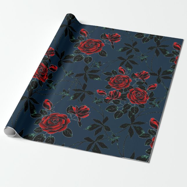 Papel De Regalo Rosas rojas (Desenrollado)