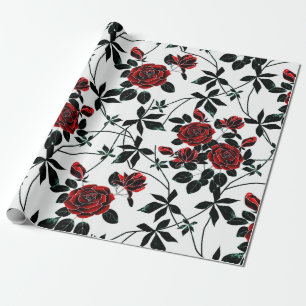 Papel De Regalo Rosas rojas.ю
