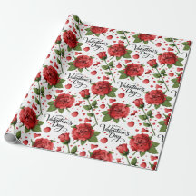 Rosas Rojas Lujuriosas con Patrón de Pétalos de Co