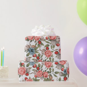 Papel De Regalo Rosas Rosa Y Blanca