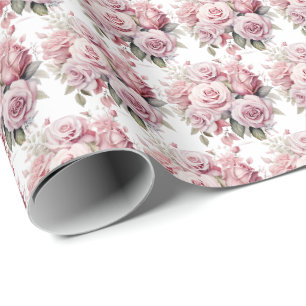 Papel De Regalo Rosas rosadas 