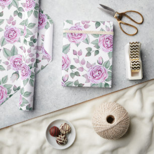 Papel De Regalo Rosas Rosadas