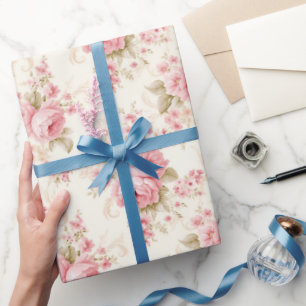 Papel De Regalo Rosas Rosadas Hermosas