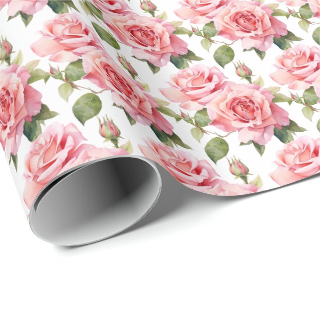 Papel De Regalo Rosas rosas rosas (Esquina del rollo)