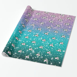 Papel De Regalo Rosas rosas rosas en la ducha espumosa de Ombre