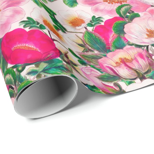 Papel De Regalo Rosas silvestres (Esquina del rollo)