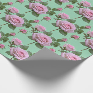 Papel De Regalo Rosas suaves rosadas con sutiles toques de lavanda