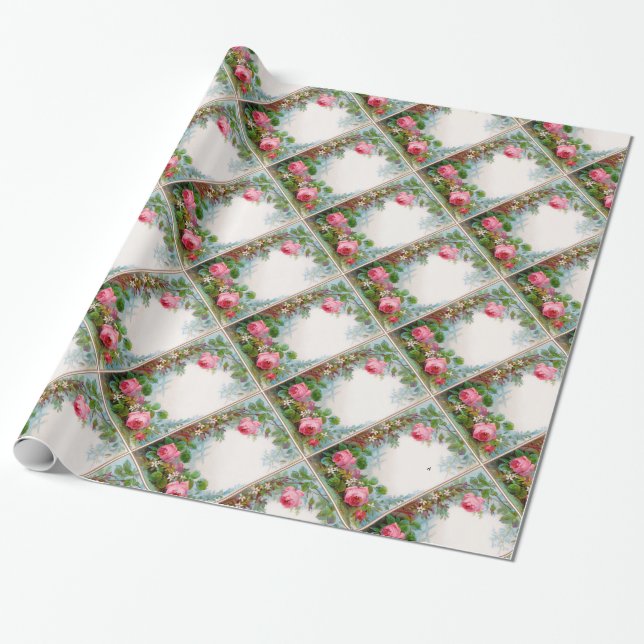 Papel De Regalo ROSAS y JASMINES (Desenrollado)