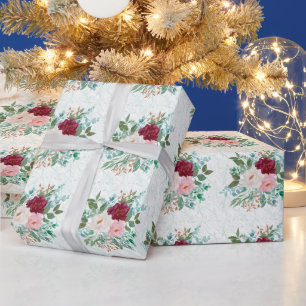 Papel De Regalo Rosas y Menta Elegantes